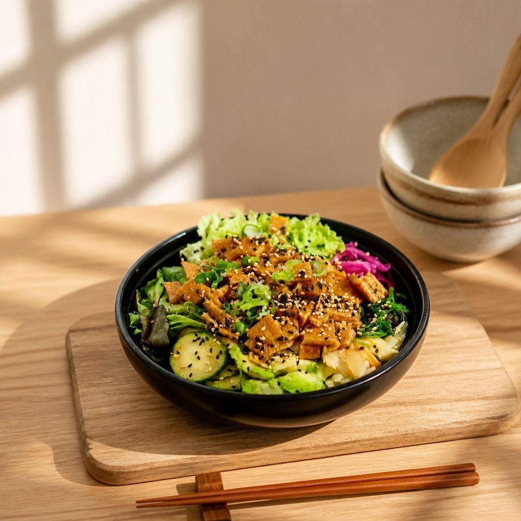 Färgglad poké bowl